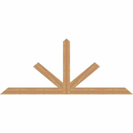 Ekena Millwork Saratoga Timber Gable Bracket, Western Red Cedar, 108"W x 45"H x 1 1/2"D x 5 1/2"F, 10/12 Pitch GBW108X45X0206SAR00SWR